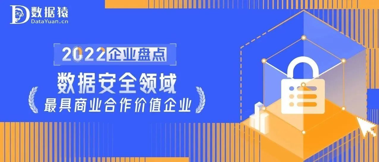 2022中国数据安全领域最具商业合作价值企业盘点