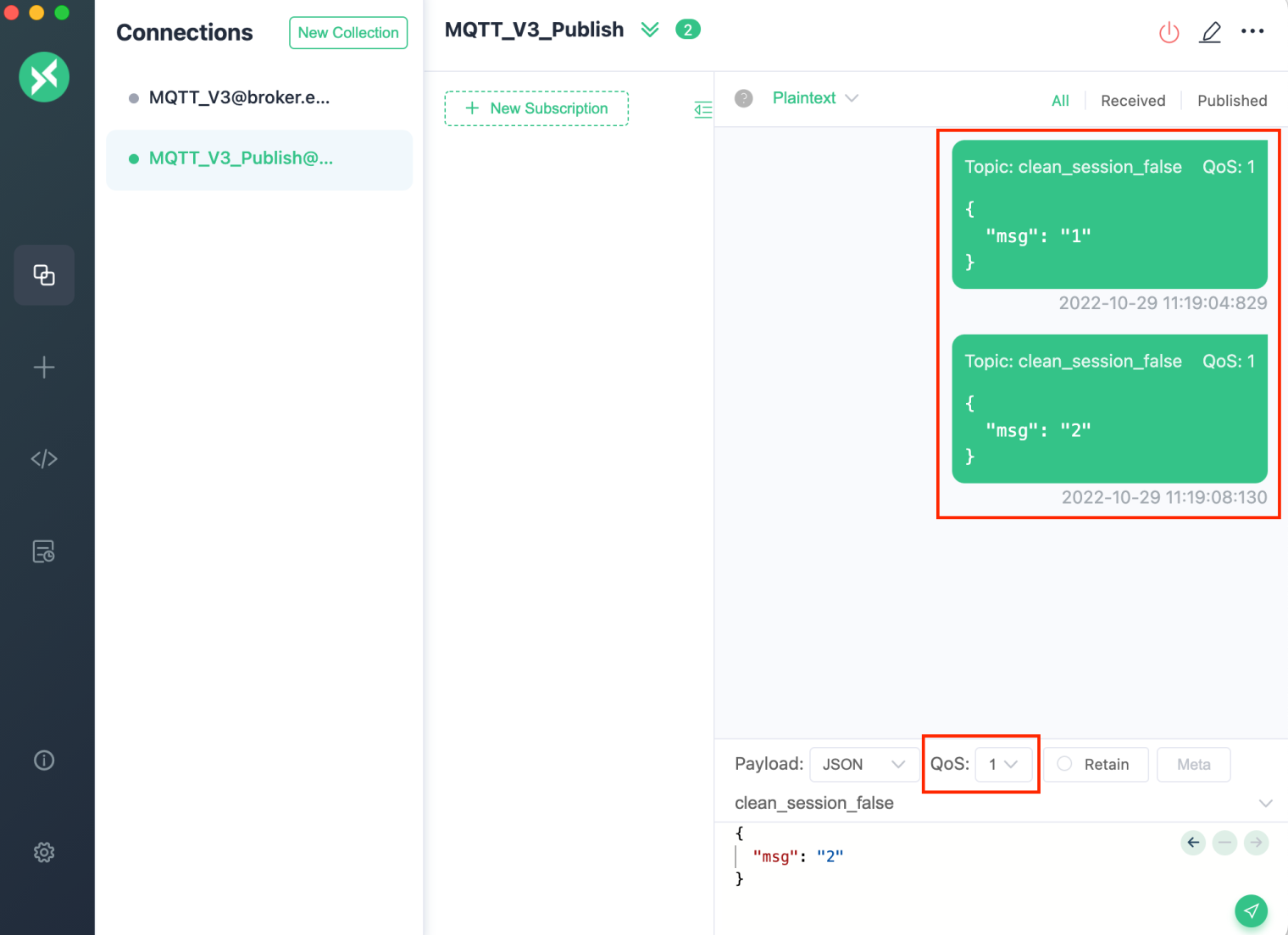 发布 MQTT 消息