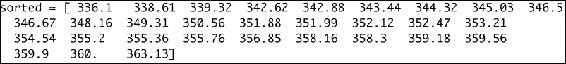 Time for action C performing simple statistics