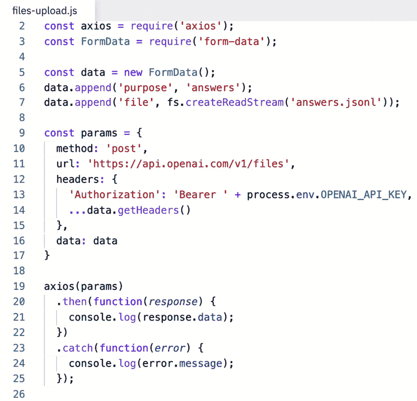 图 9.13 – file-upload.js 的完成代码