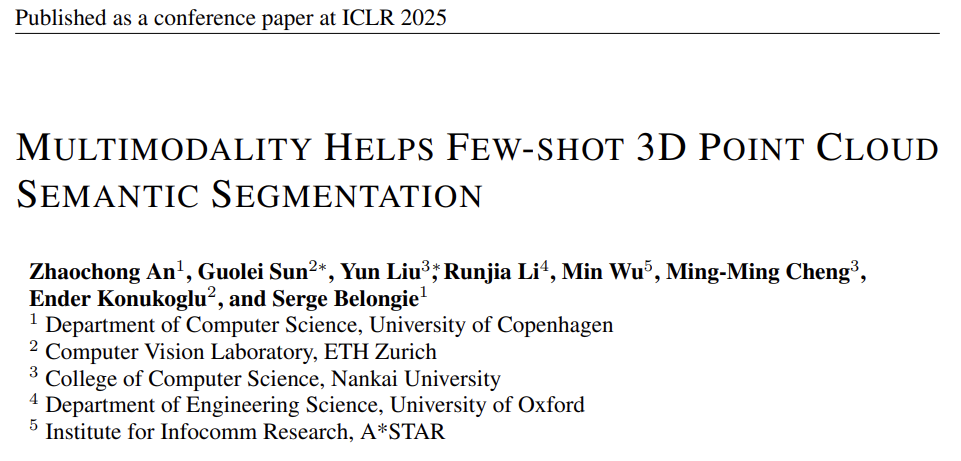 ICLR 2025 Spotlight |「免费」多模态信息助力3D小样本分割-腾讯云开发者社区-腾讯云