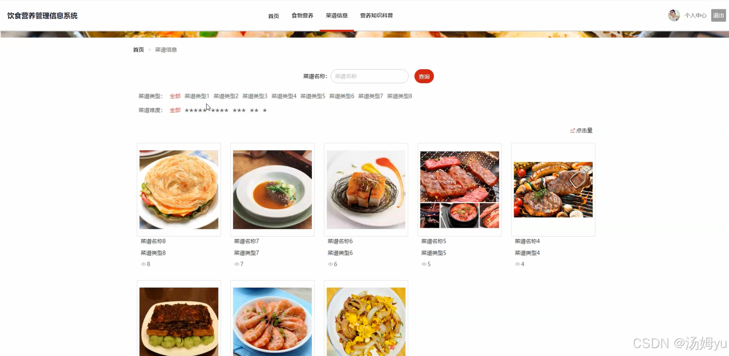 基于springboot的健康饮食营养管理系统