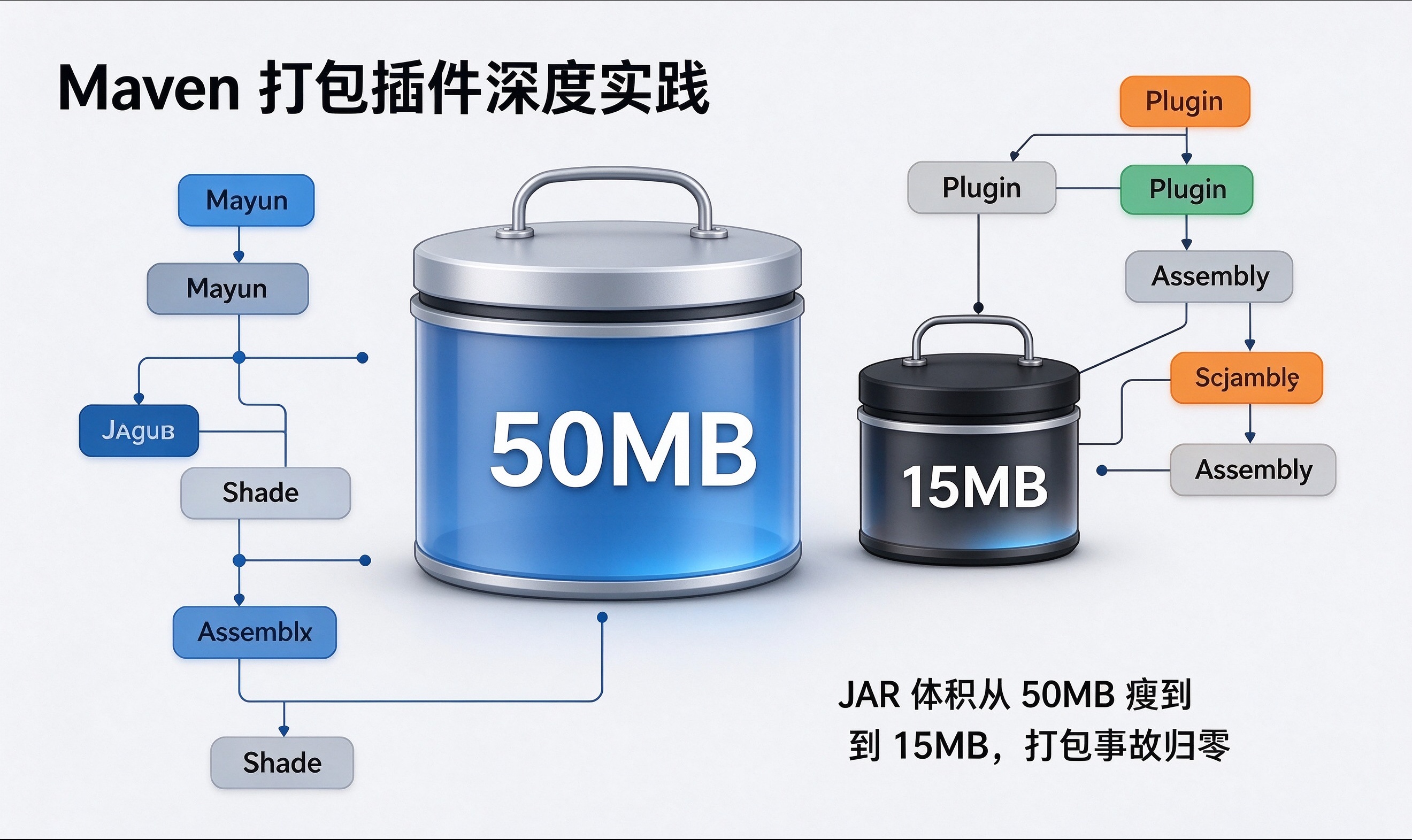 Maven 打包插件深度实践：JAR 体积从 50MB 瘦到 15MB，打包事故归零