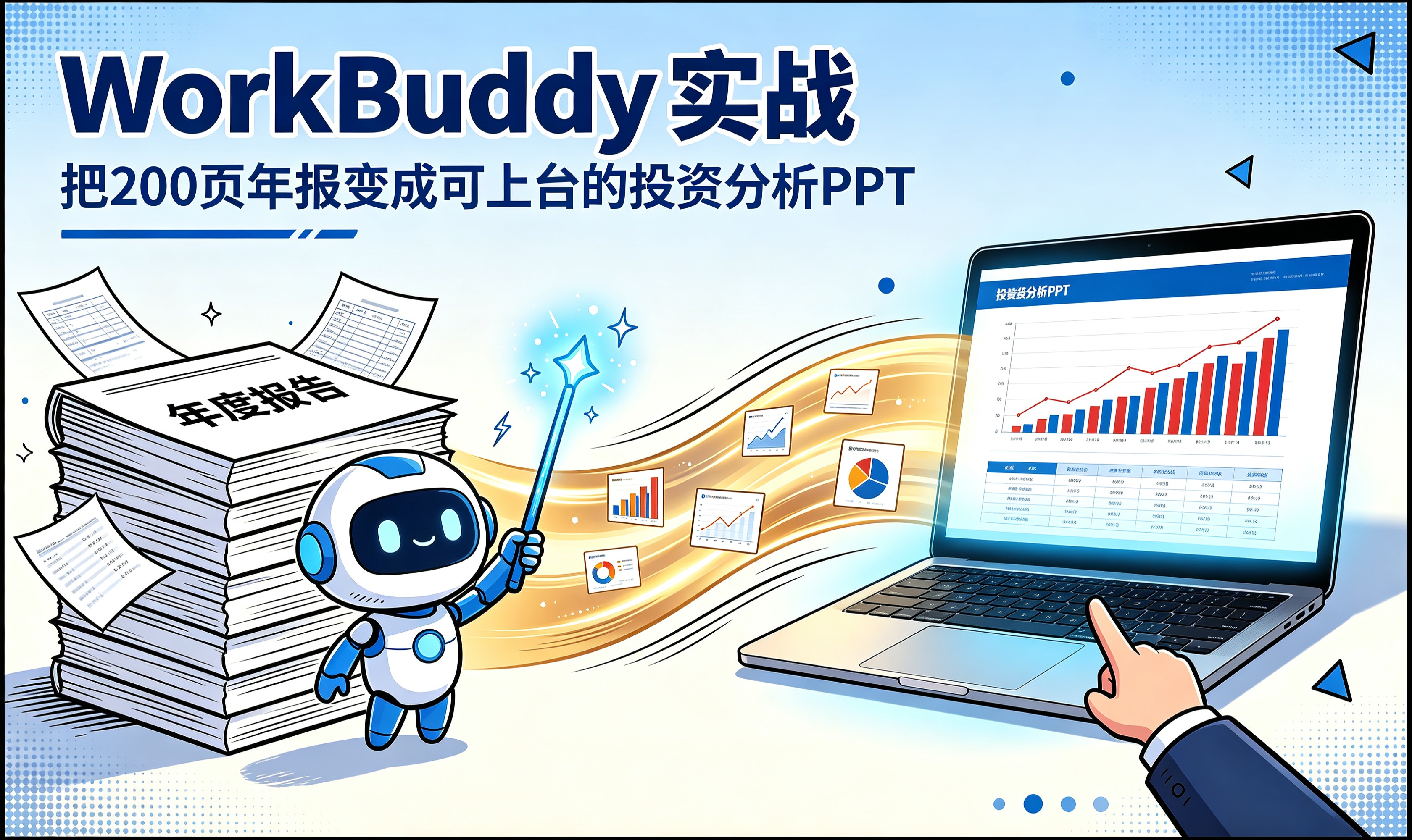 WorkBuddy 实战：把一份 200 页年报变成可上台的投资分析 PPT