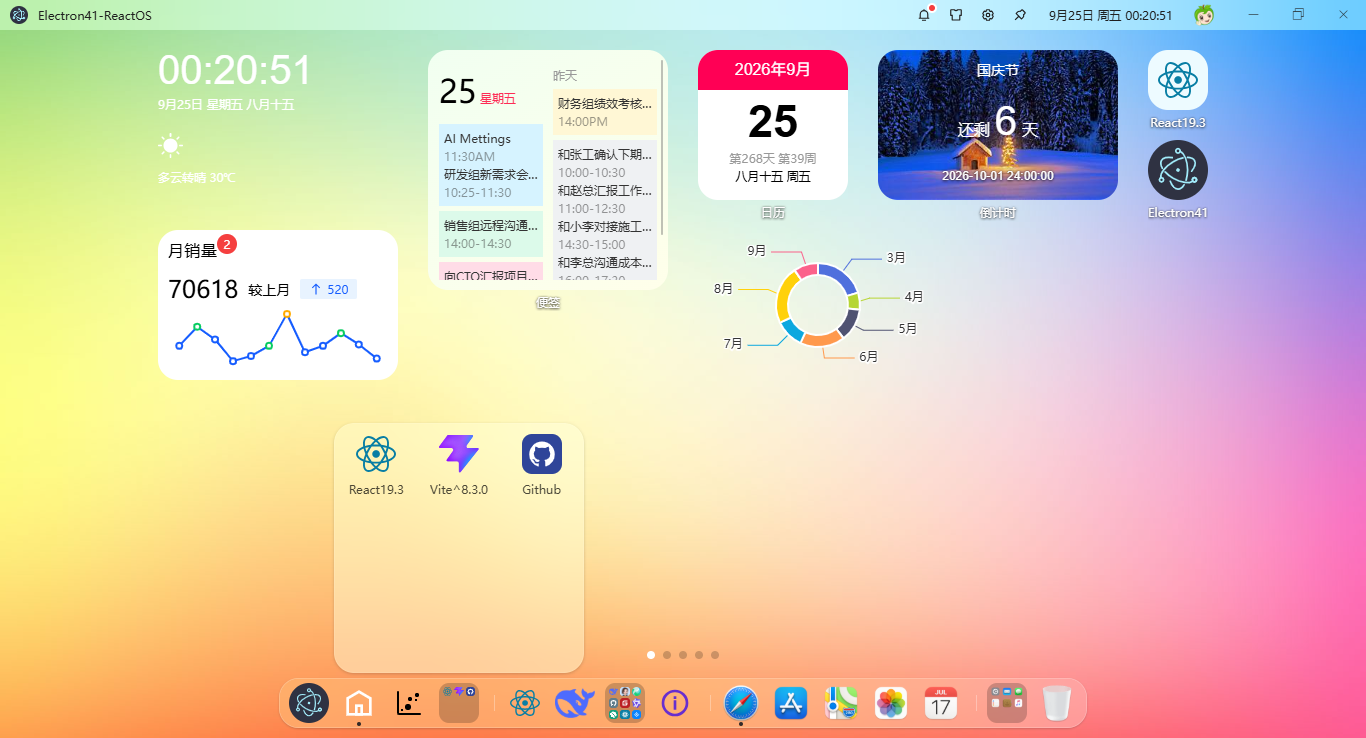 完结篇！从零手搓 Electron 41 + Vite 8 + React 19.3 桌面版OS 架构实践