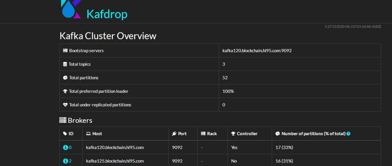 kafka 可视化 web 工具 kafdrop