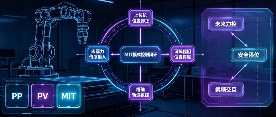 关节MIT 模式，导纳算法实现柔顺贴合