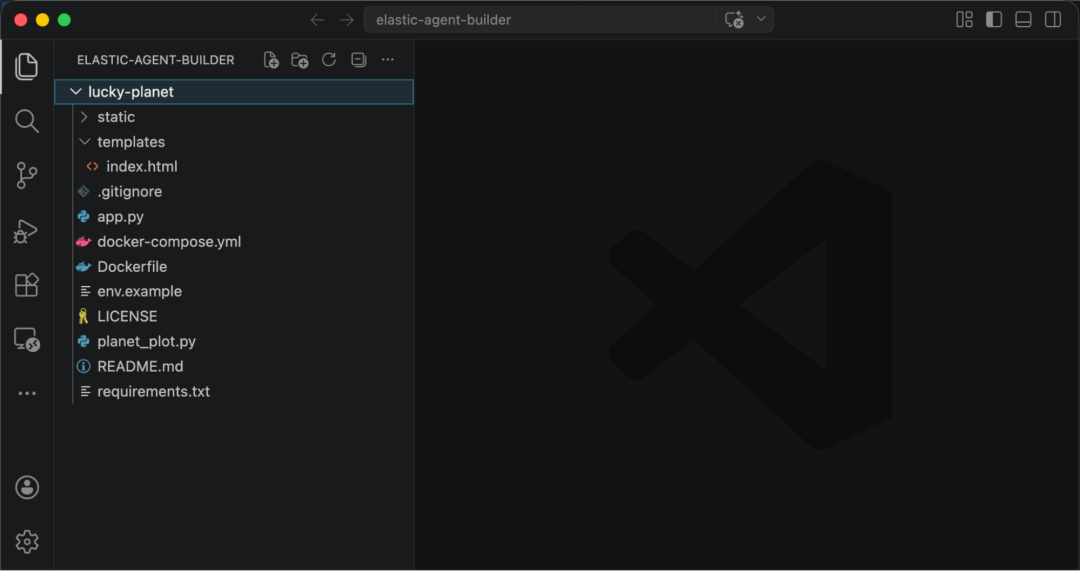 Screenshot of the Visual Studio Code interface showing a project titled