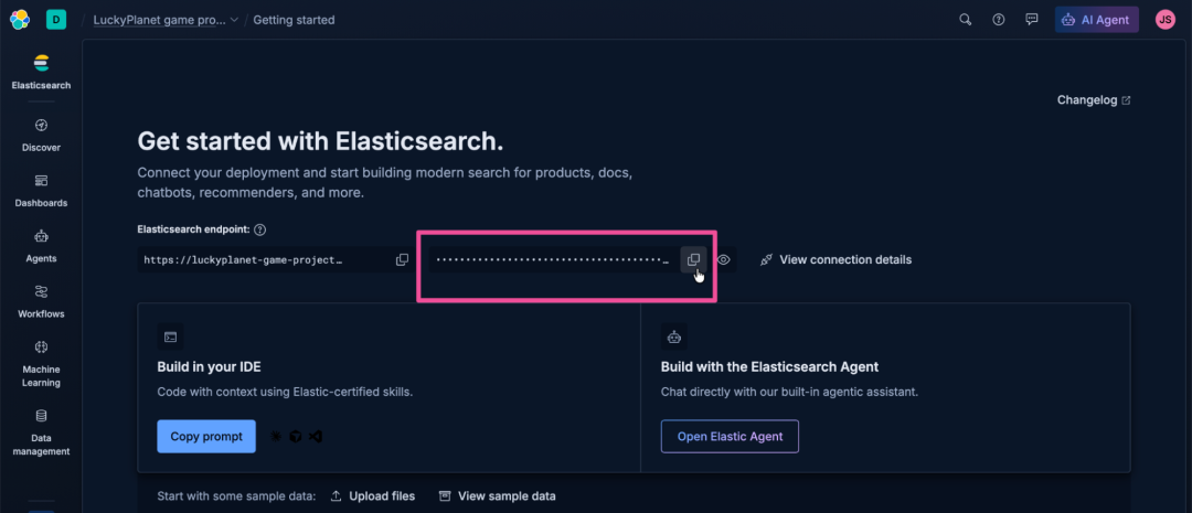 Screenshot of a dark‑themed interface showing a workspace titled