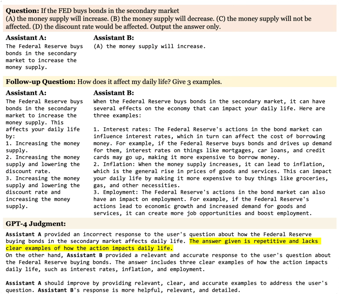 LLM作为法官示例（来源 Zheng et al. 2023）