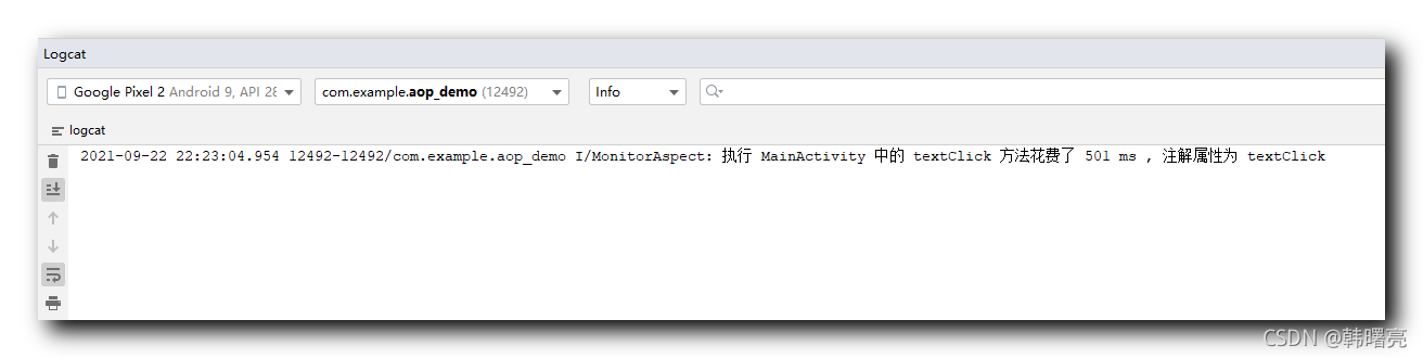 【AOP 面向切面编程】Android Studio 使用 AspectJ 监控方法运行 ( 定义连接点注解 | 定义 Aspect 切面 | 定义切入点 | 逐个处理切入点的各个连接点 )