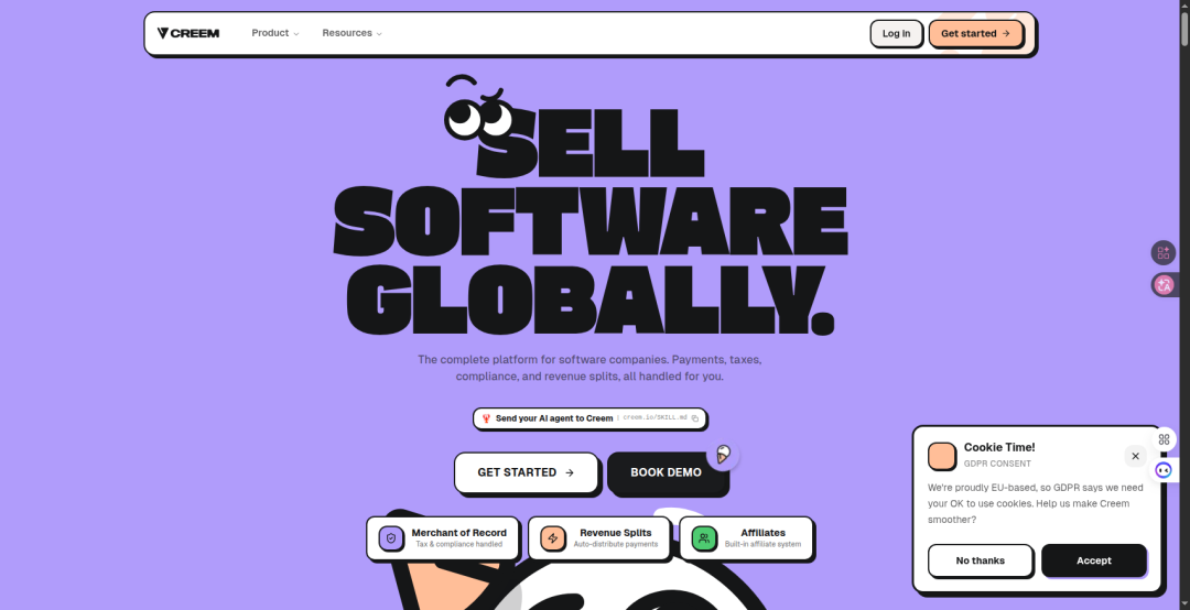 Creem 官网:面向独立开发者的支付平台