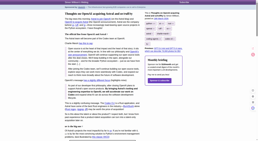 Simon Willison 深度分析文章