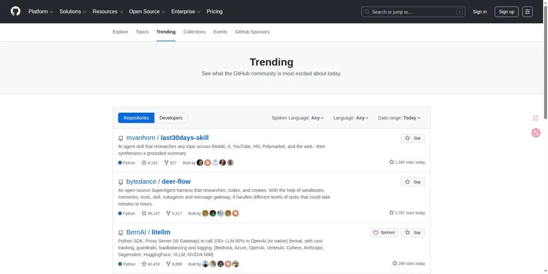 GitHub Trending