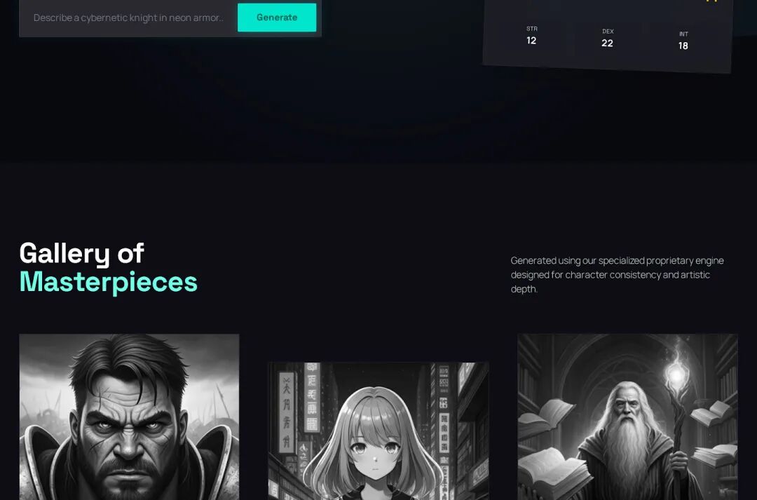 Gallery of Masterpieces:3 种角色风格展示