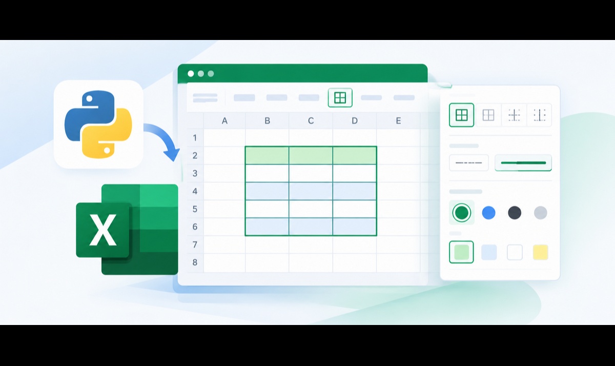 Python 在 Excel 中设置单元格边框与样式