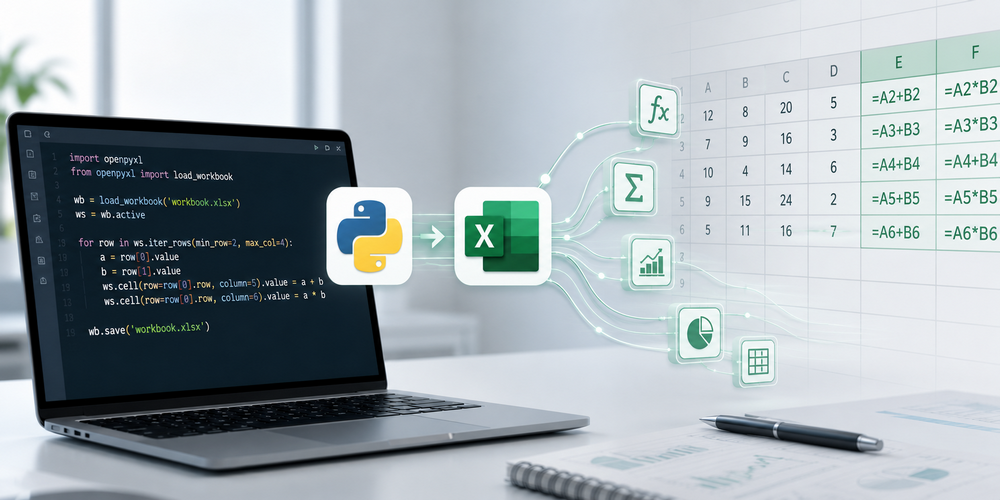Python Excel 自动化：批量处理公式和函数的方法