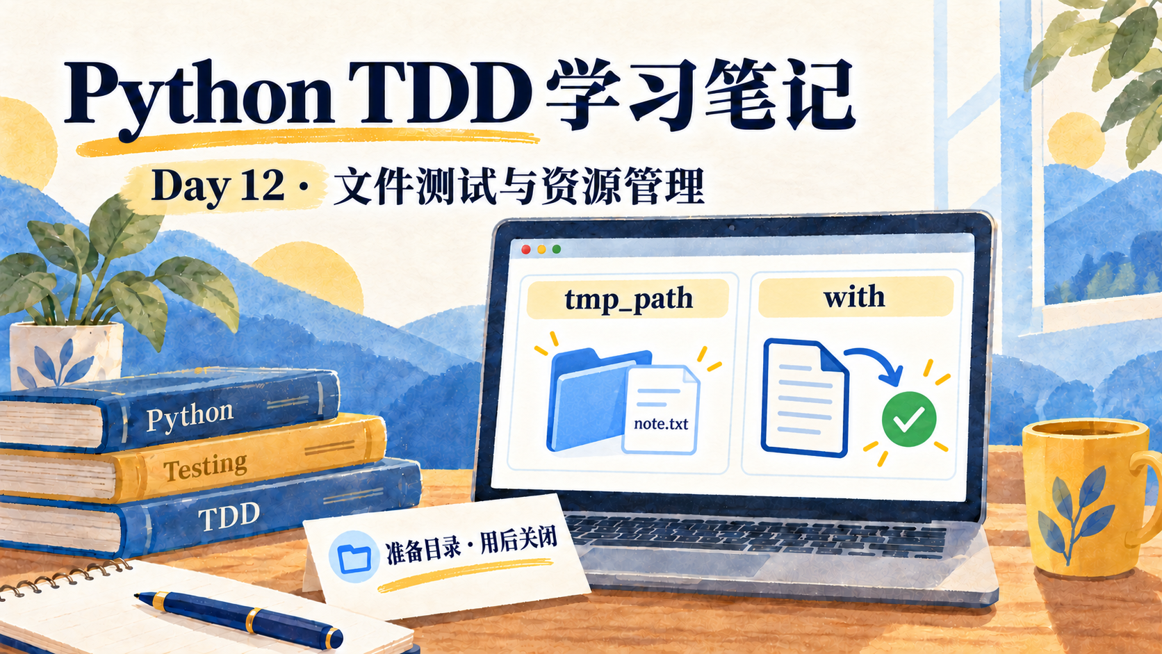 Python TDD 学习笔记 Day 12：文件测试，以及 fixture 与 with 的分工