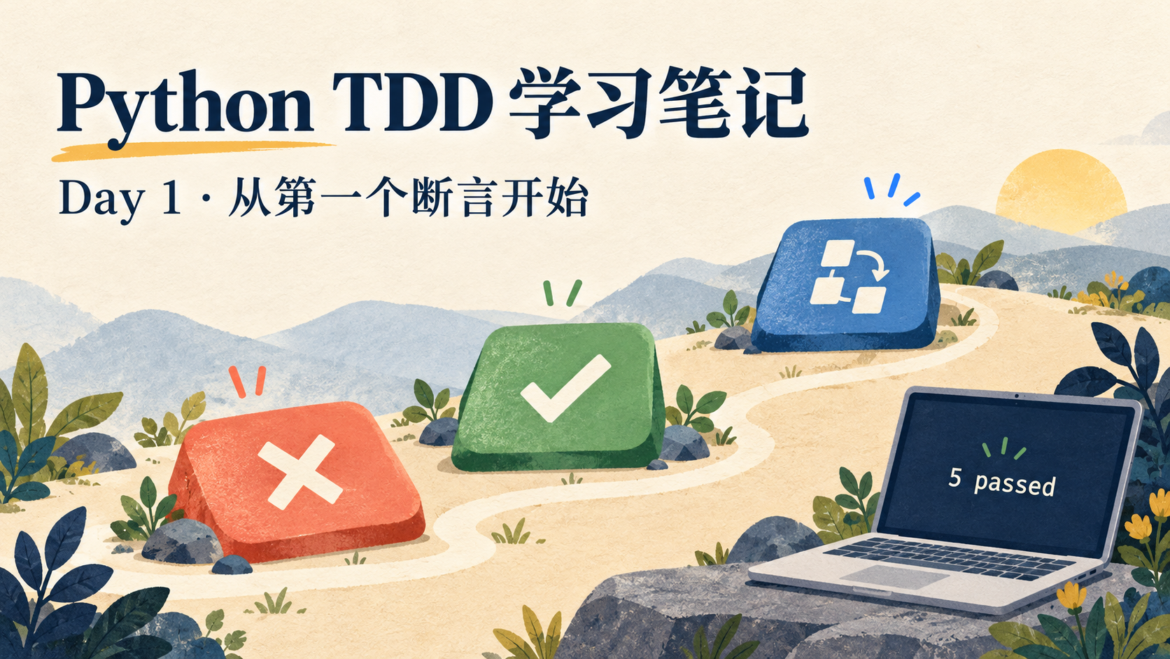 Python TDD 学习笔记 Day 1：从第一个断言开始