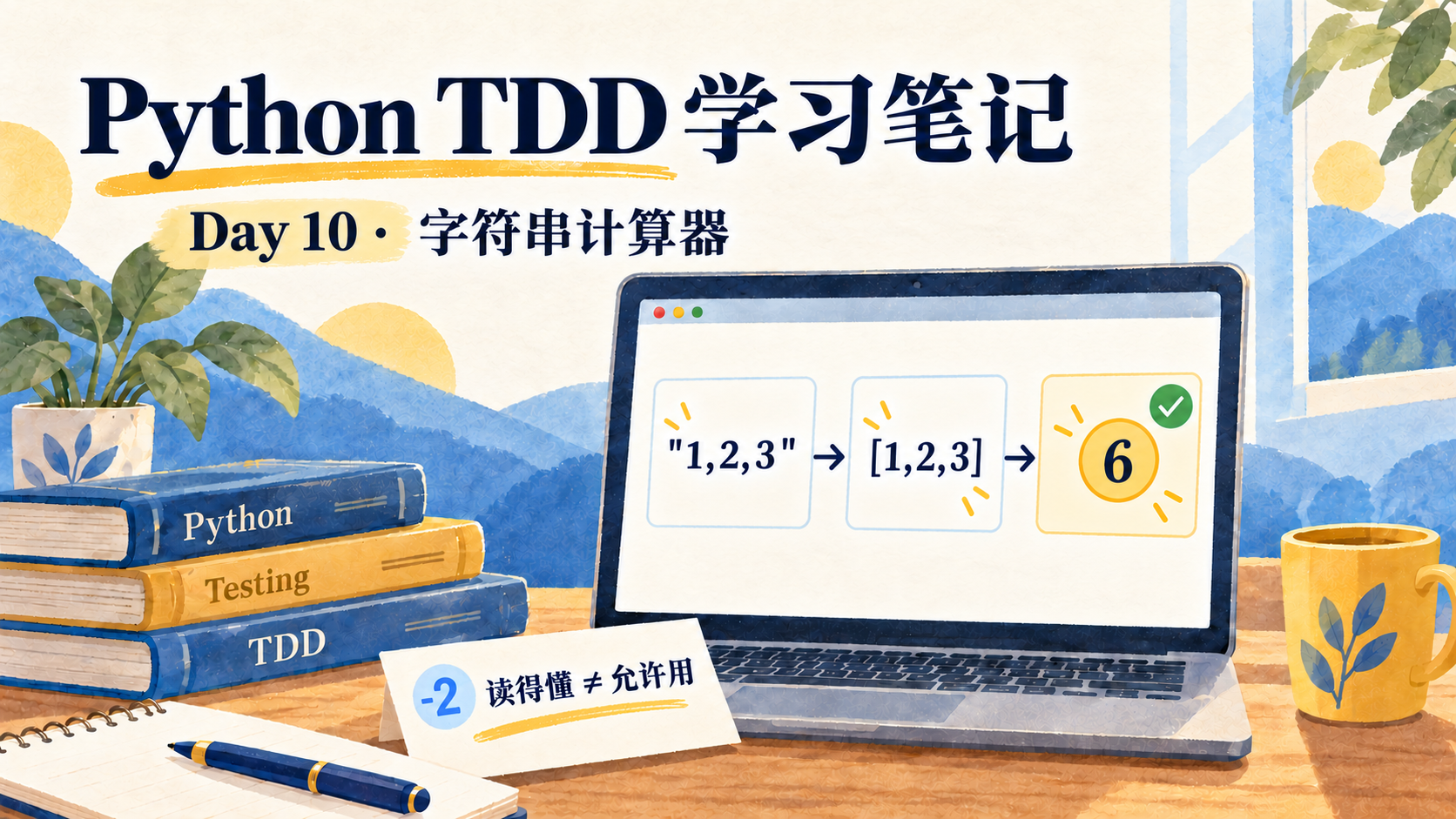 Python TDD 学习笔记 Day 10：字符串计算器，读得懂不等于允许用
