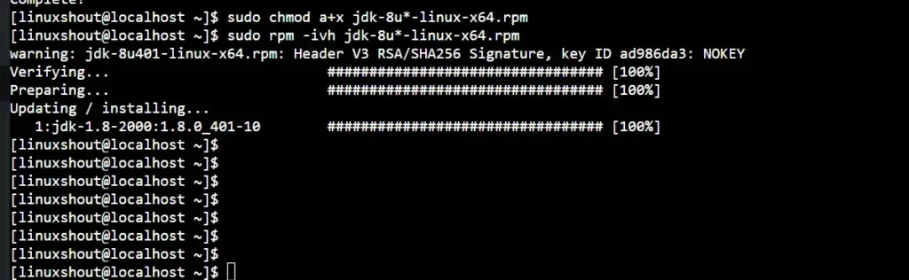 AlmaLinux或RockyLinux 8/9安装Oracle Java 8