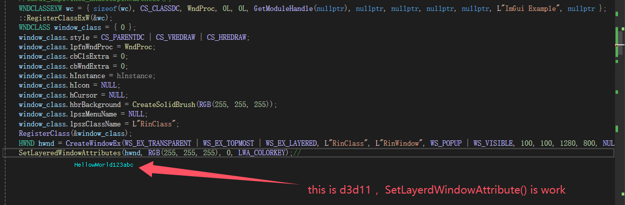 这是D3D11的环境，可以看到在这里我已经把白色全部剔除了