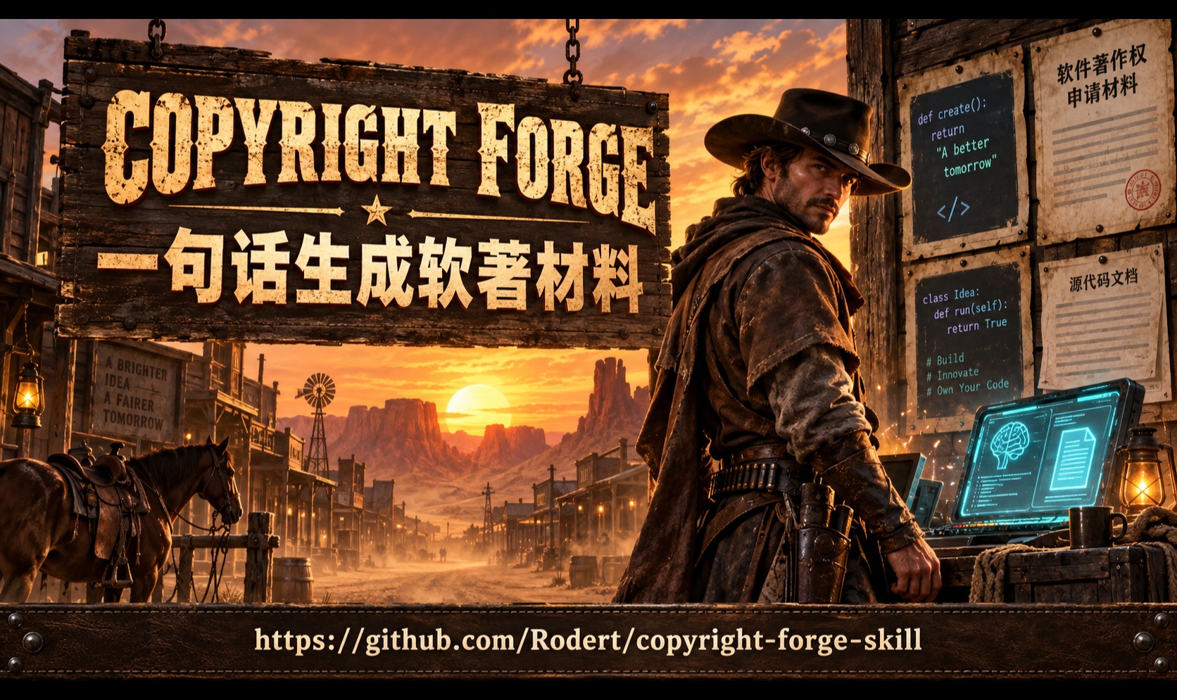 开源了！一句话让 Codex 帮你整理软件著作权材料
