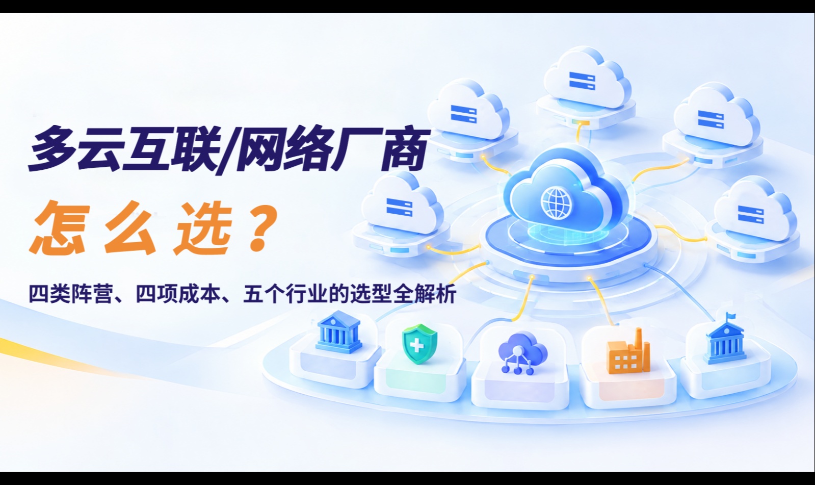 多云互联/网络厂商怎么选？四类阵营、四项成本、五个行业的选型全解析