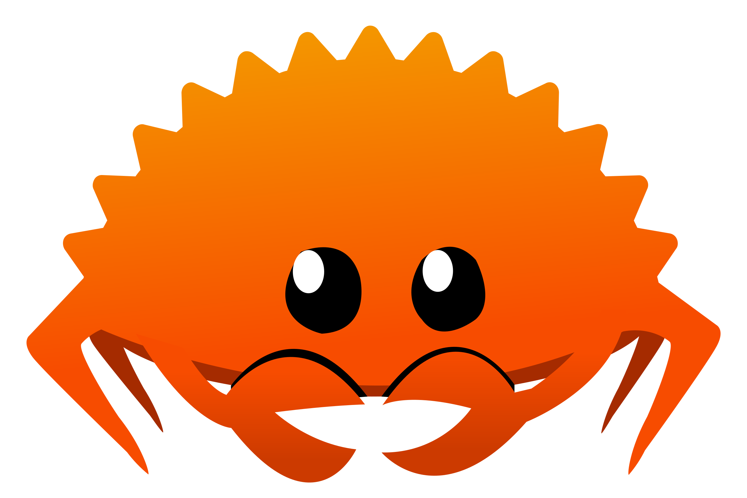 图1.2 有一些外国的程序员就把那个橙色的螃蟹Ferris当做Rust程序员的非官方吉祥物