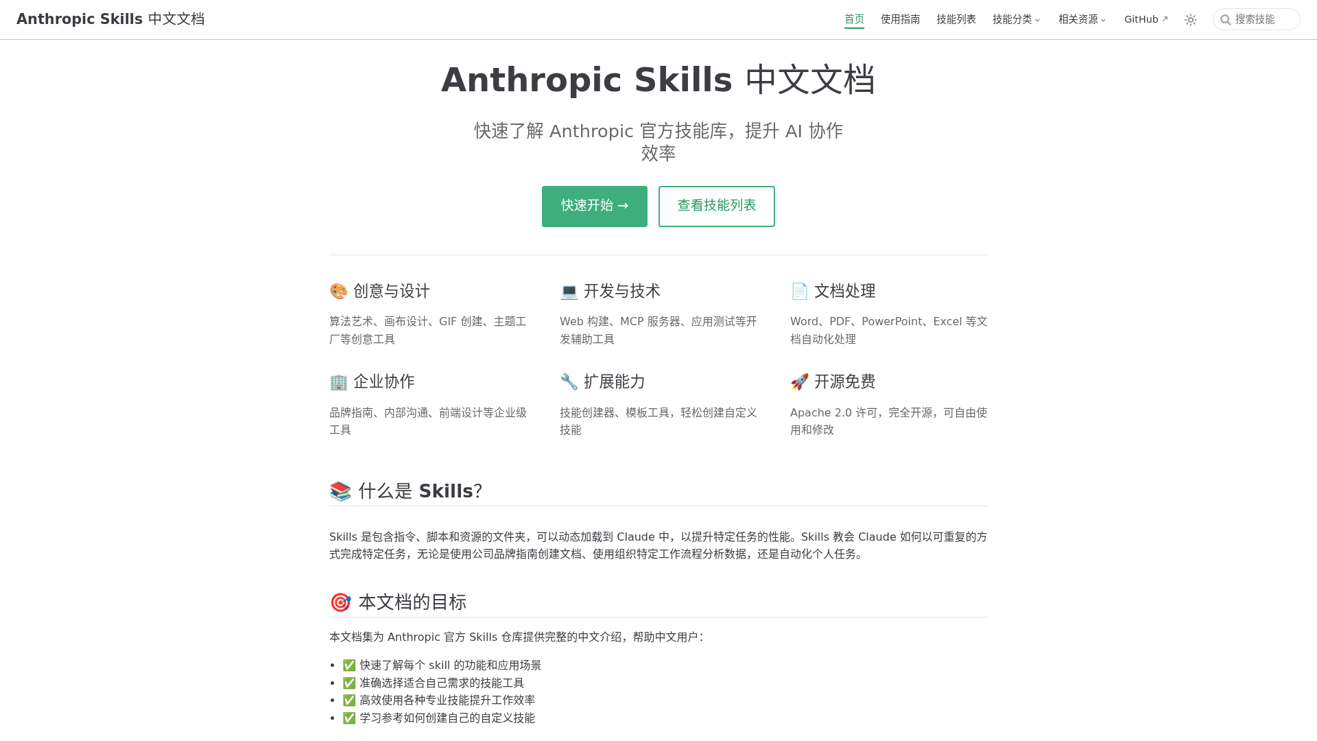 Anthropic Skills 中文文档站：让Anthropic Skills 更易用-腾讯云开发者社区-腾讯云