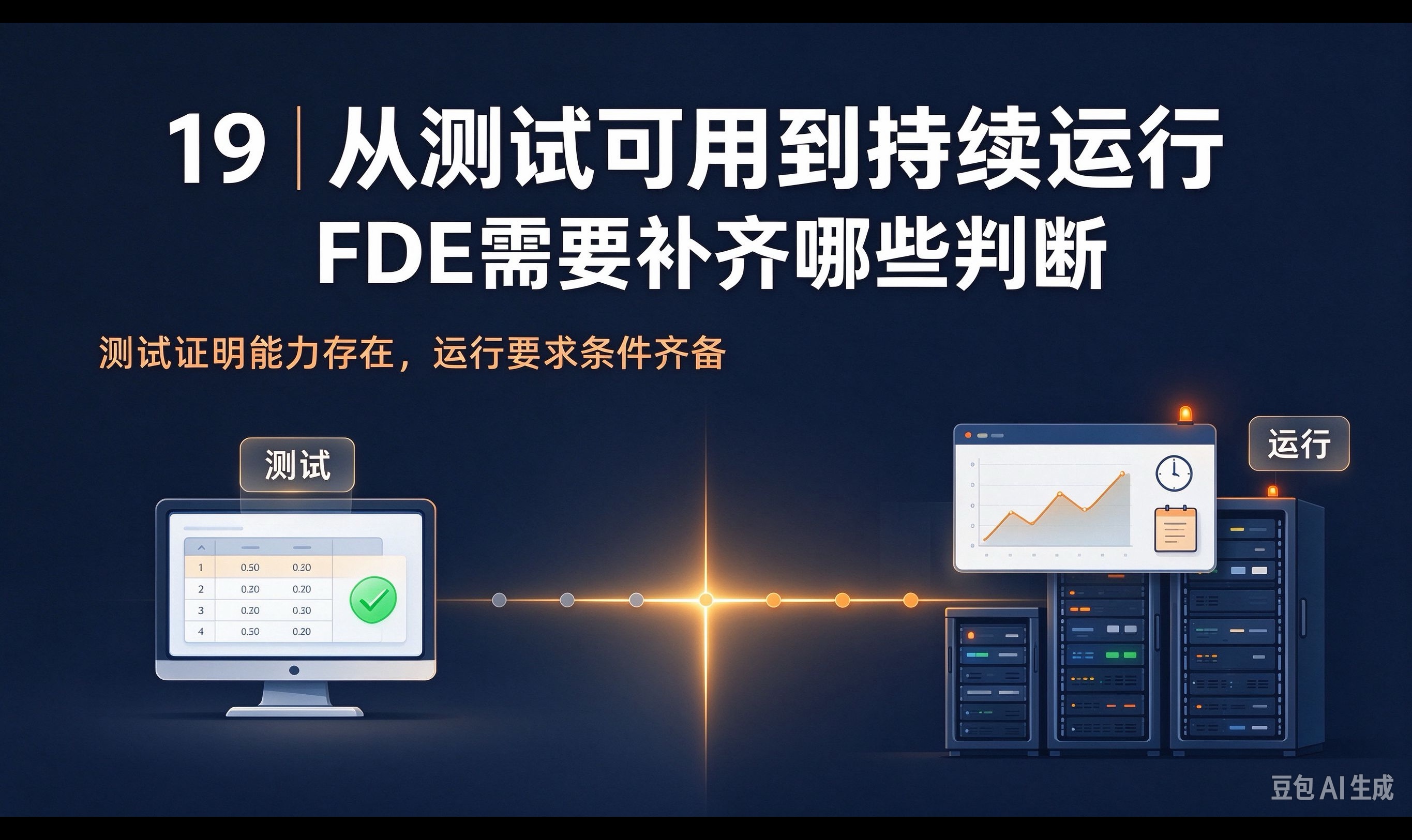 从测试可用到持续运行，FDE需要补齐哪些判断