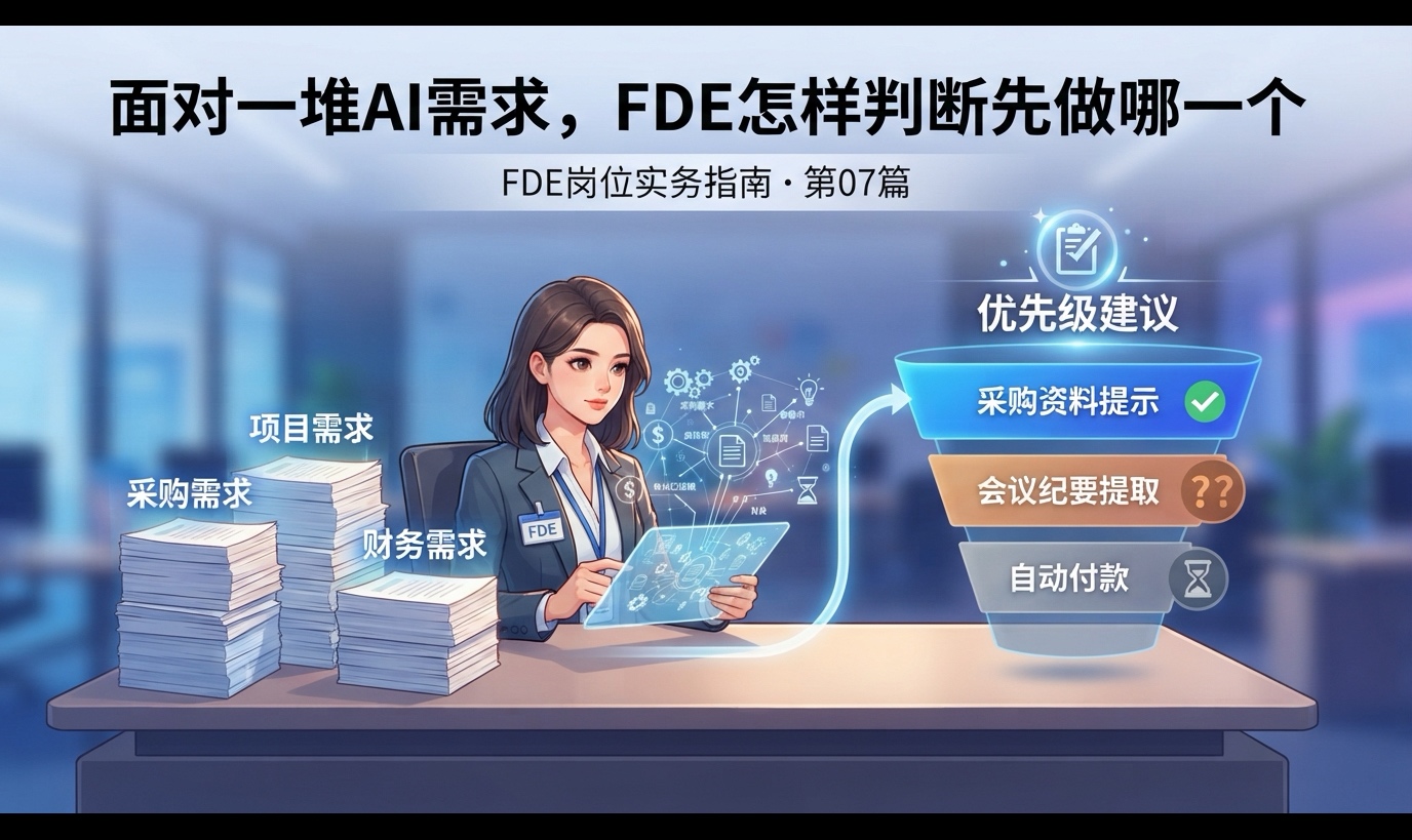 面对一堆AI需求，FDE怎样判断先做哪一个