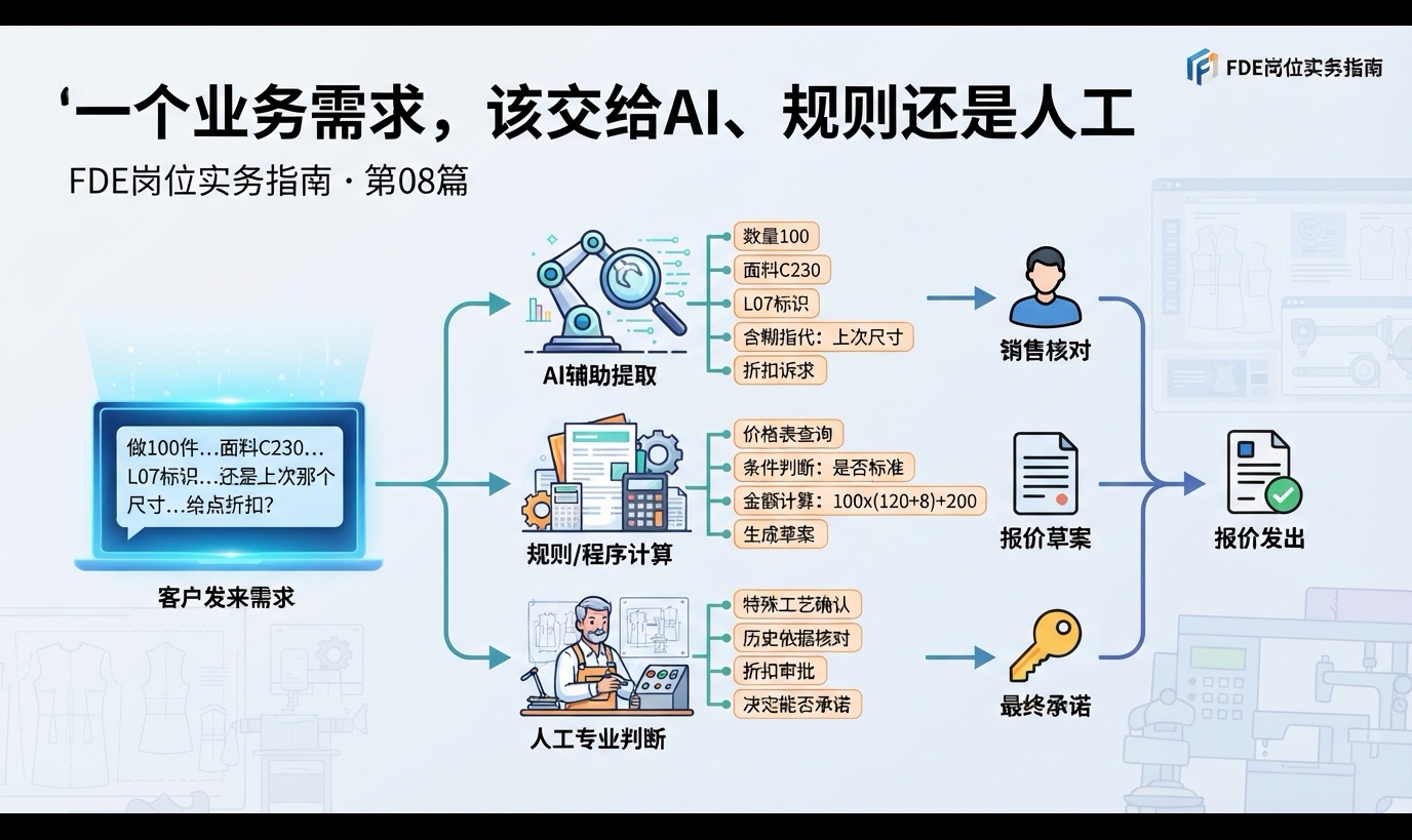 一个业务需求，该交给AI、规则还是人工