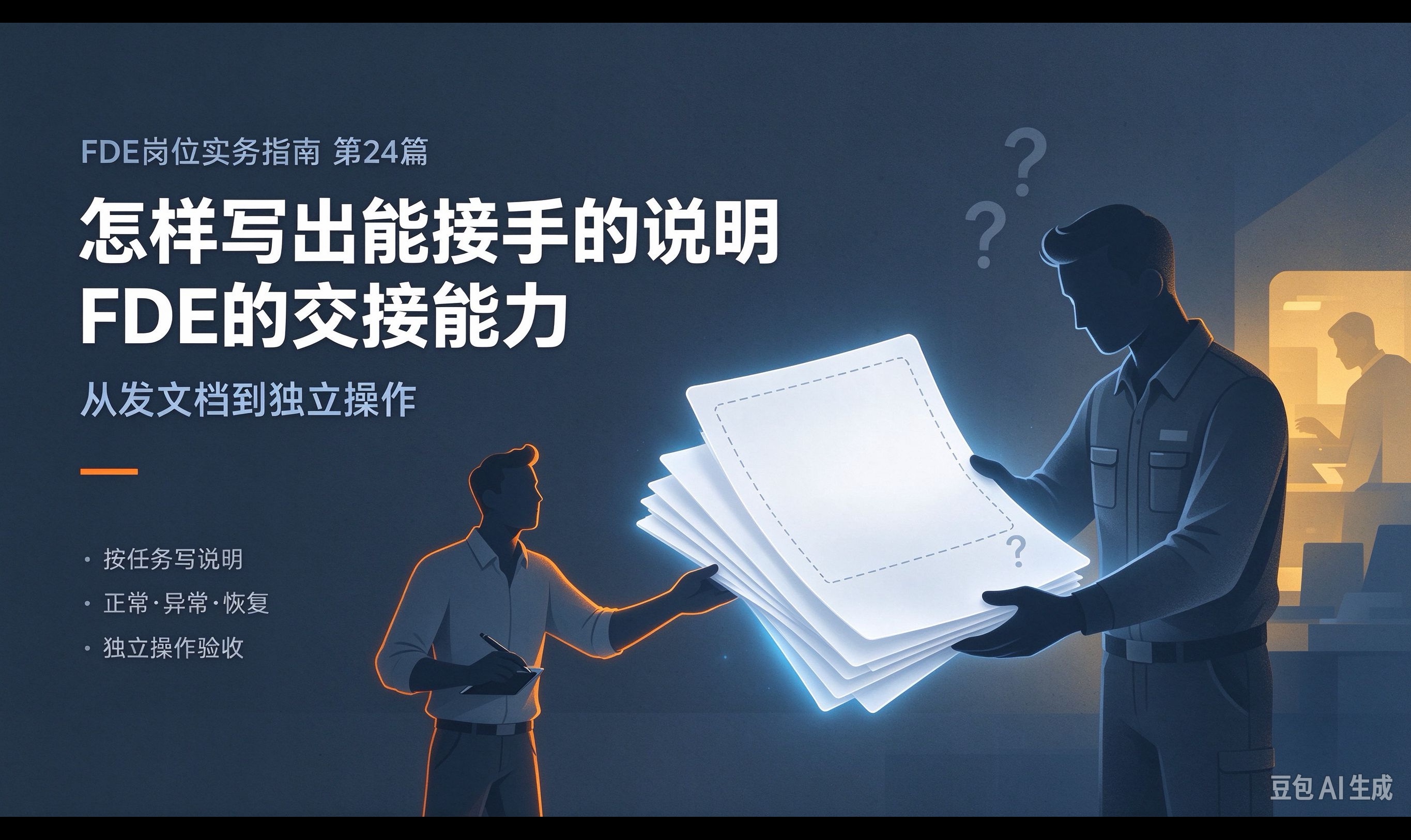 怎样写出别人能接手的说明：FDE的交接能力