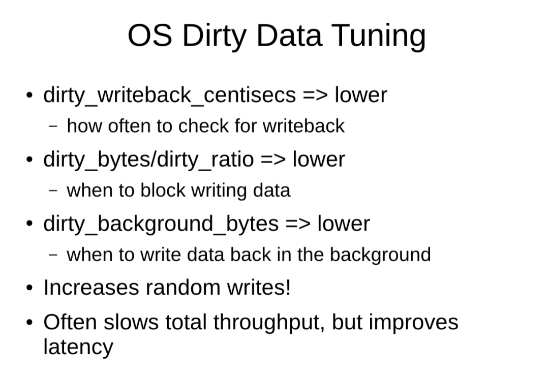OS Dirty Data Tuning