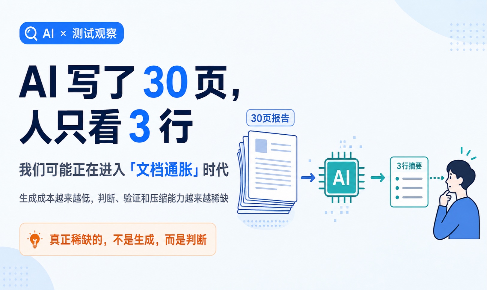AI 写了 30 页，人只看 3 行：我们可能正在进入「文档通胀」时代