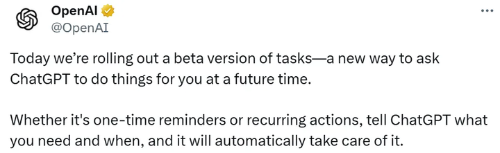 未来AI助手来了！ChatGPT『Tasks』功能能做的比你想象的更多！