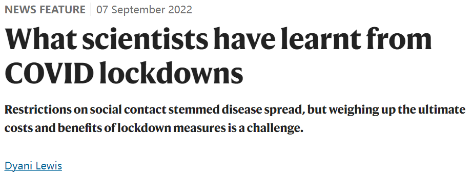 Nature:What scientists have learnt from COVID lockdowns