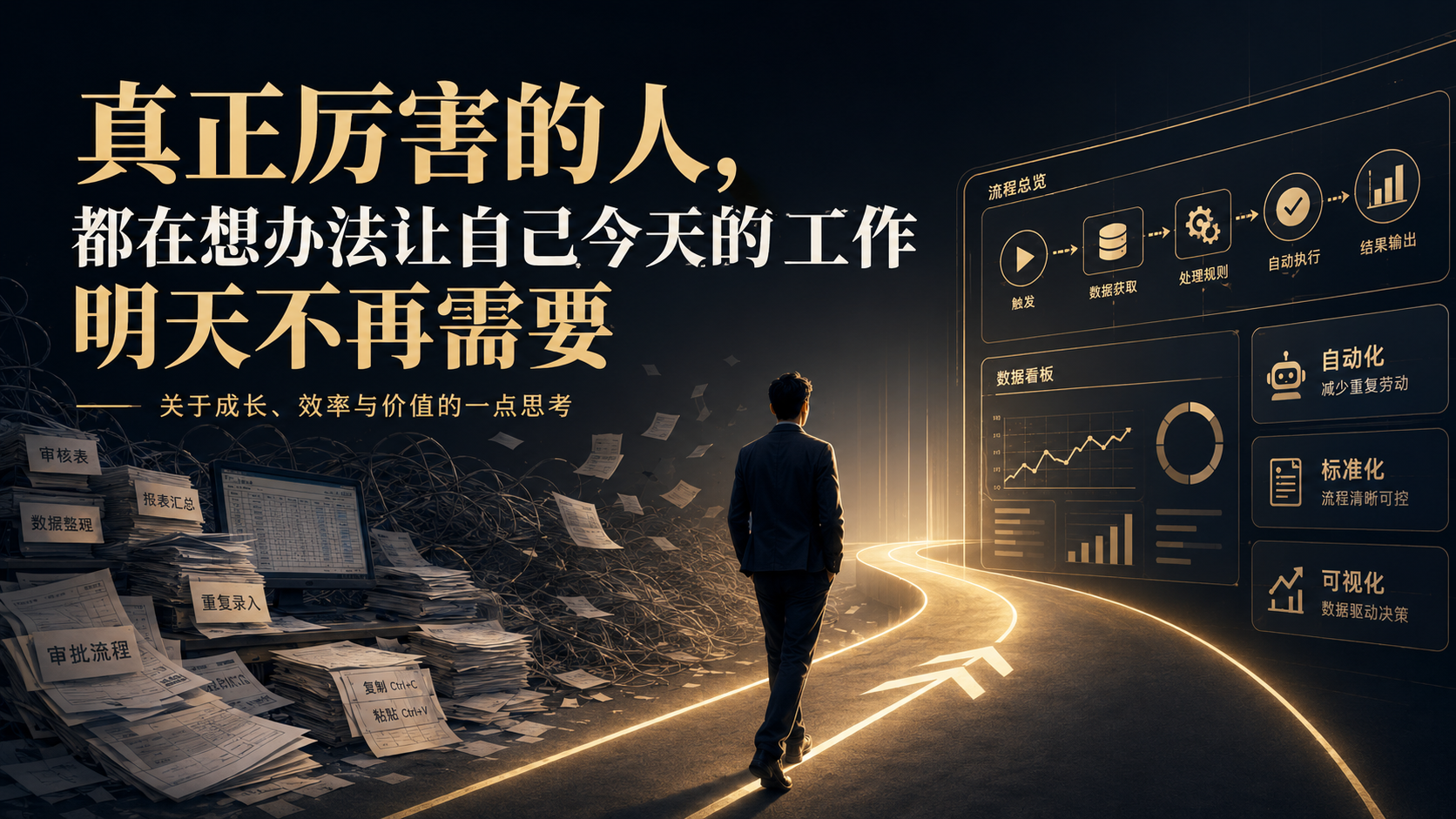真正厉害的人，都在想办法让自己今天的工作明天不再需要