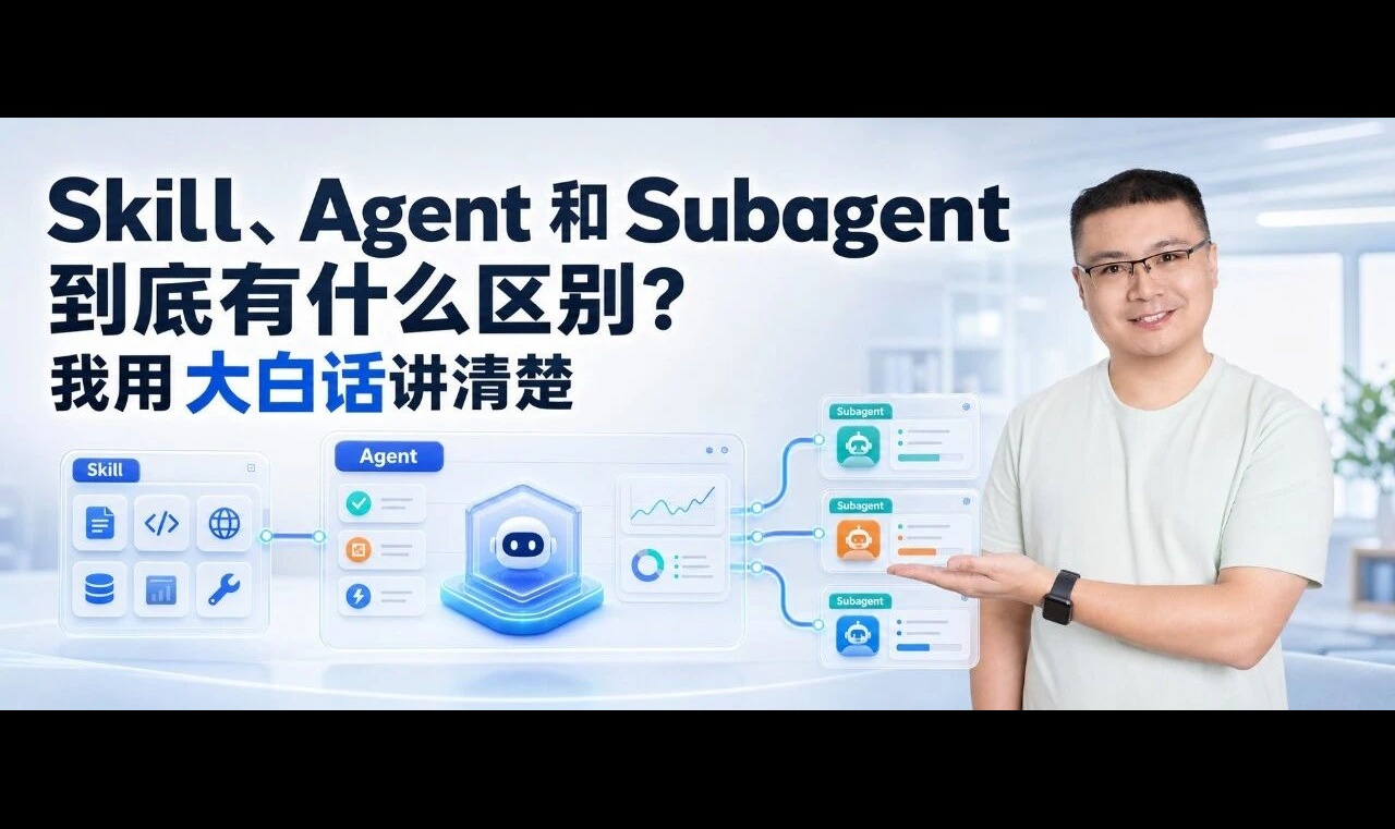 Skill、Agent 和 Subagent 的区别是什么？我用大白话讲清楚
