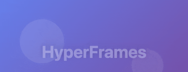 HyperFrames Logo 动画