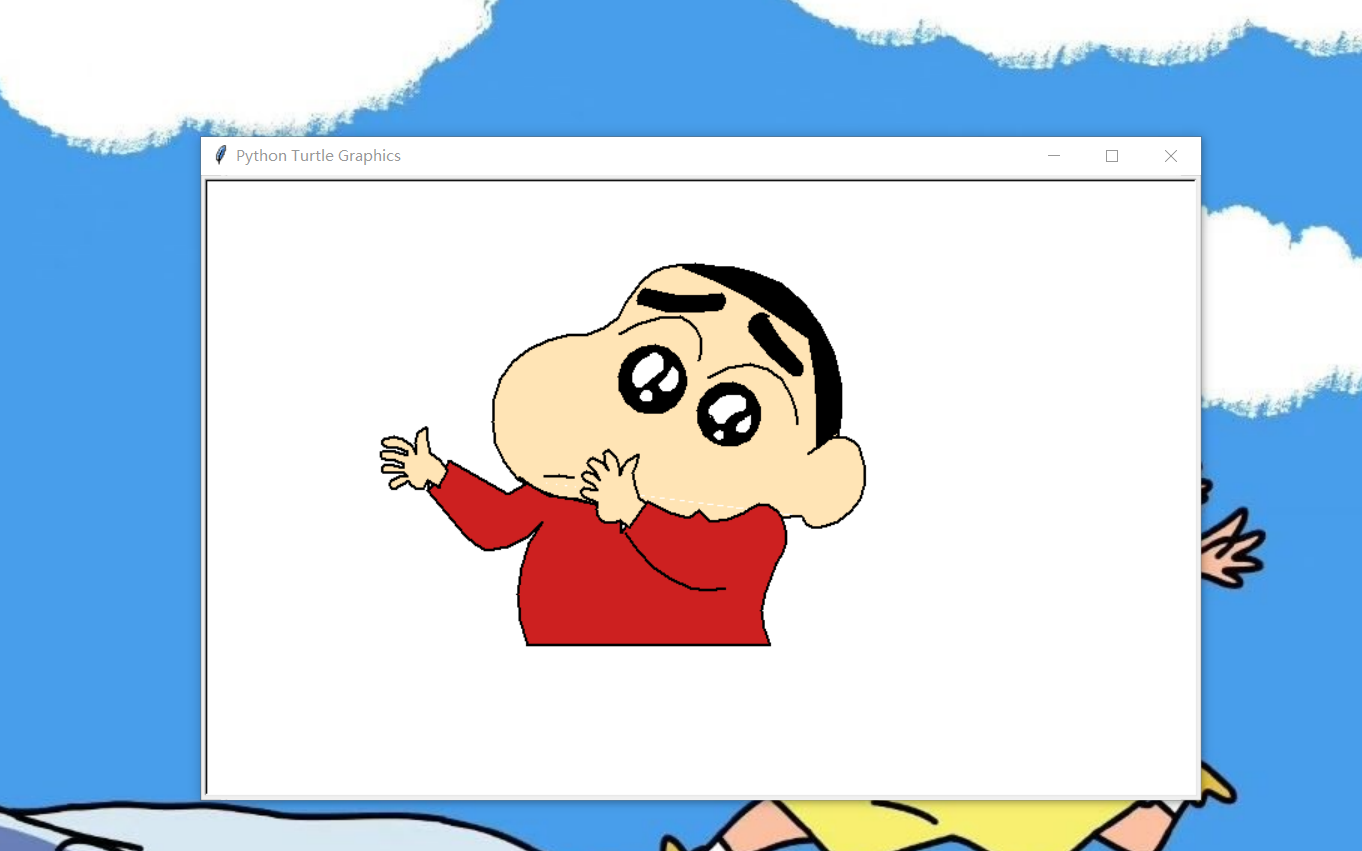 Python Turtle Graphics绘制蜡笔小新2