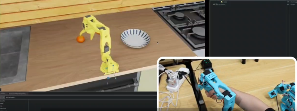 Isaac Lab 结合 SO101 leader 手臂操作厨房场景的 follower模拟手臂拿橘子