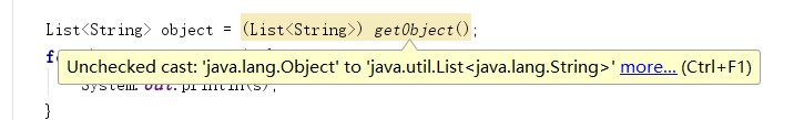 Unchecked cast: java.lang.Object to java.util.List问题的解决