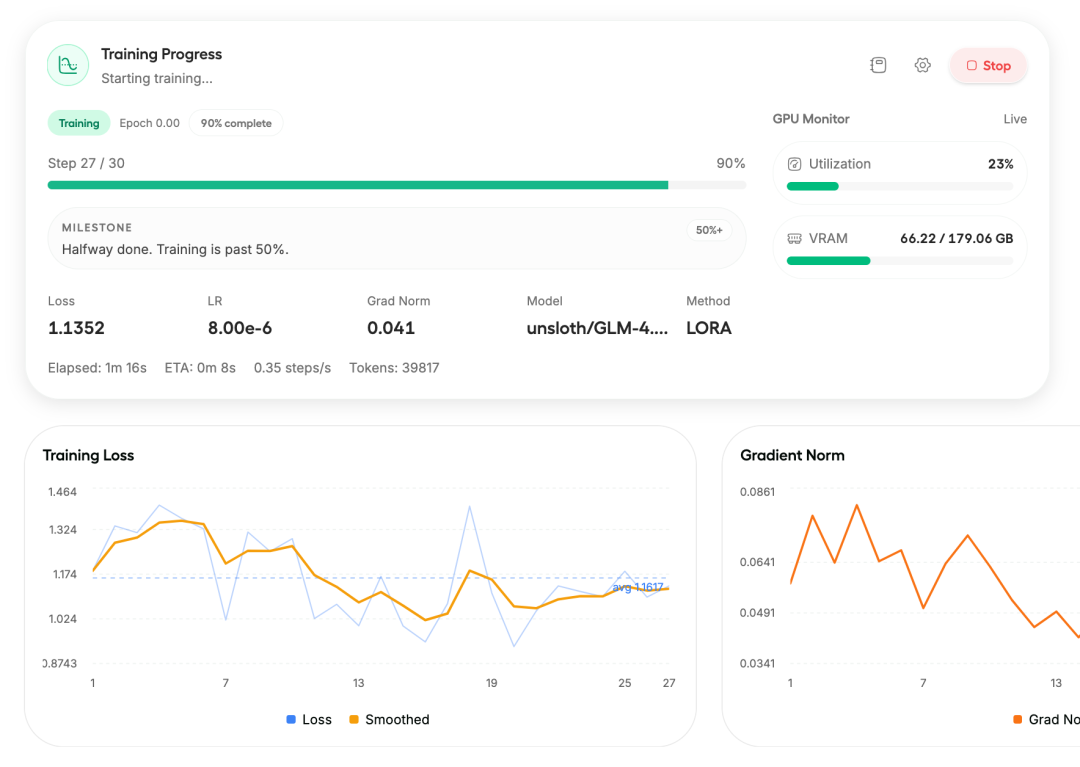 Unsloth Studio 界面