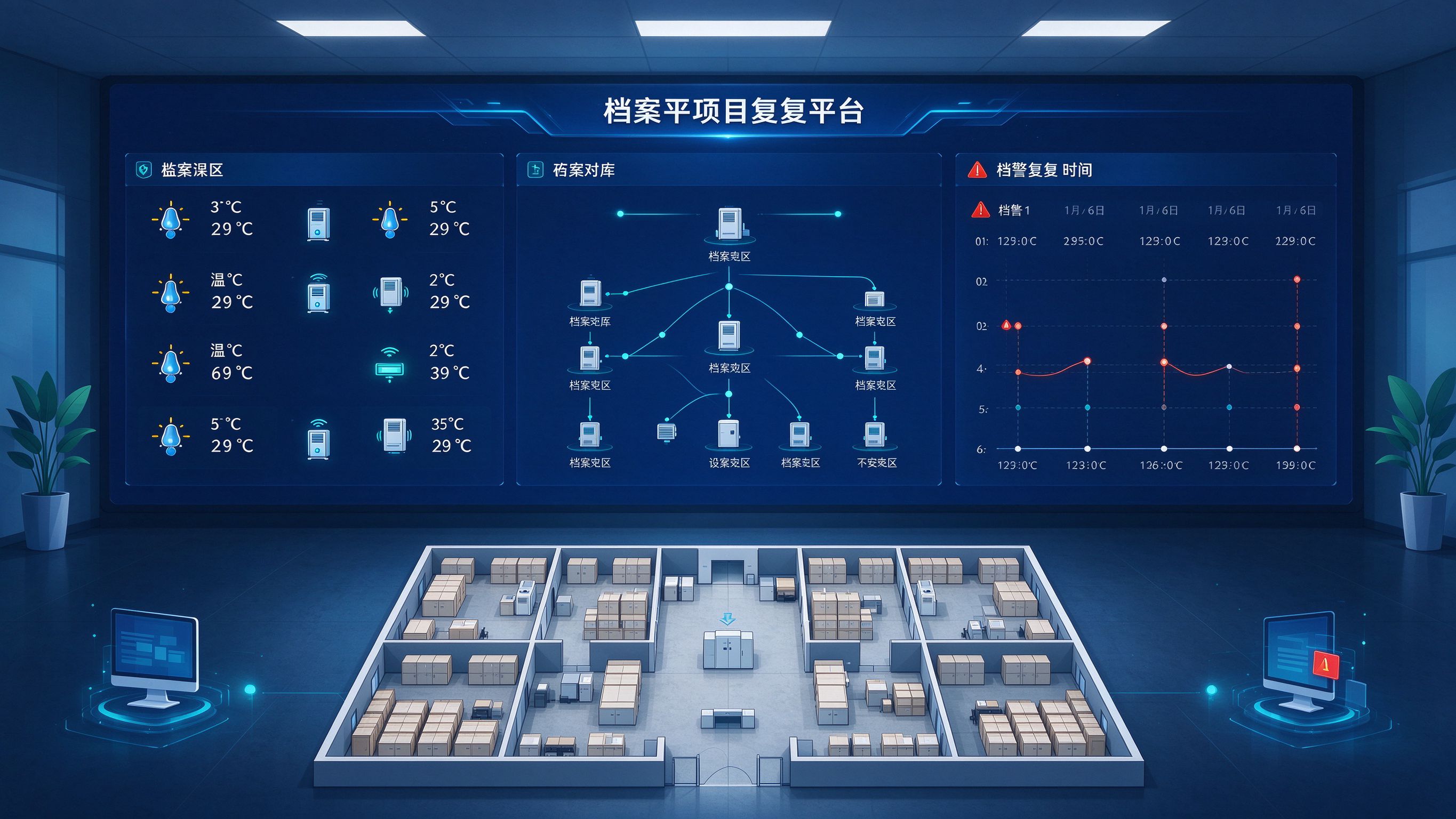 档案馆环境监控项目复盘平台总览