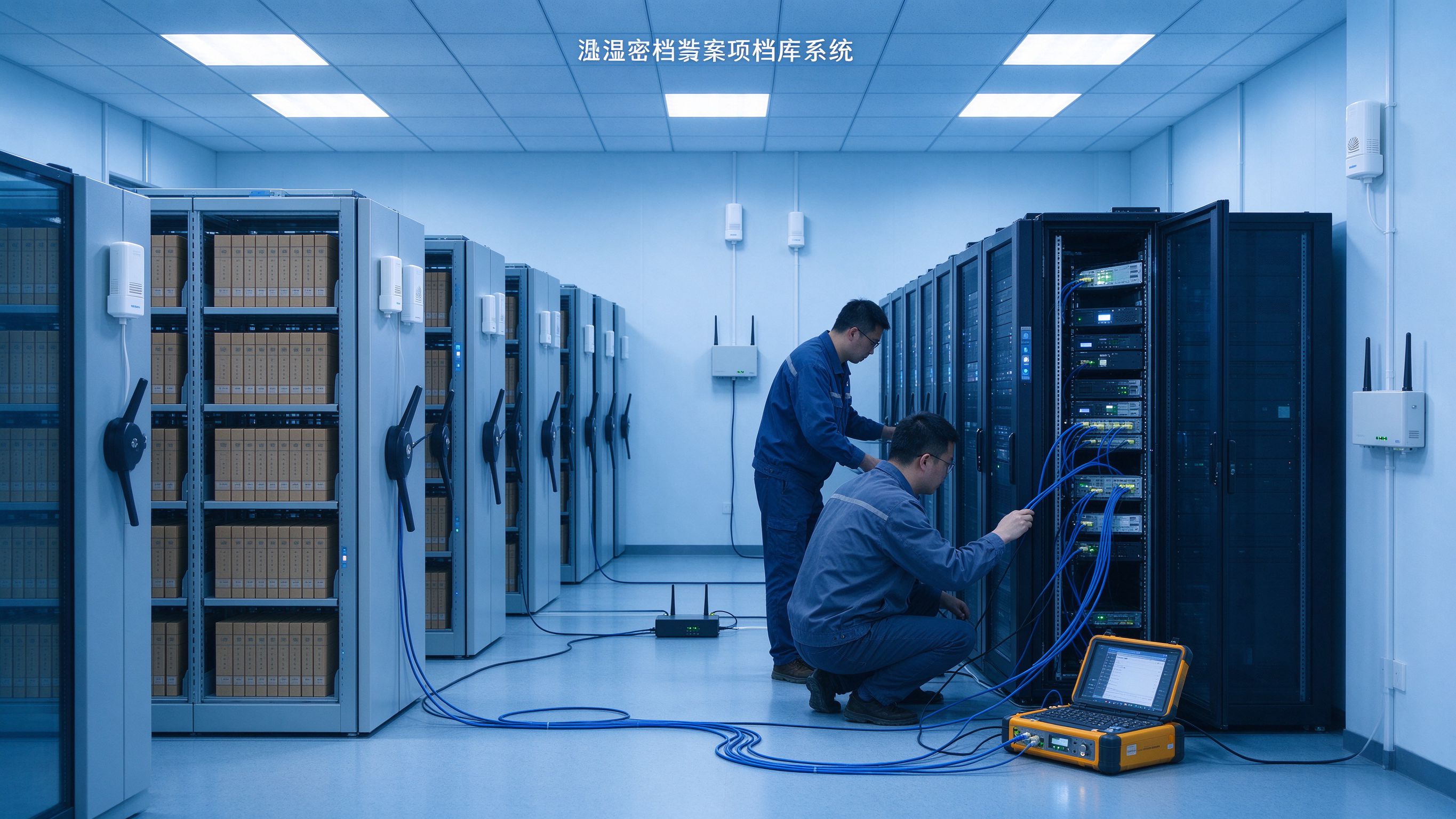 档案库房温湿度监控系统项目实施现场