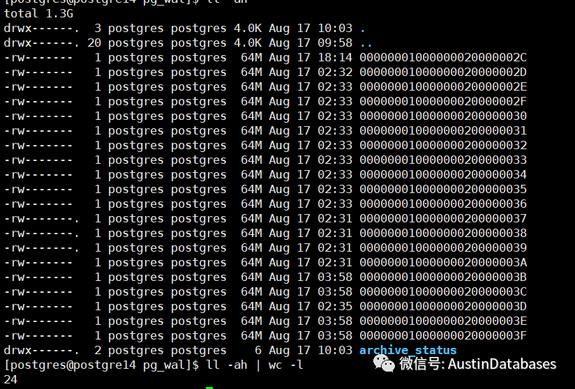 Postgresql   如何降低 wal  占用磁盘空间，降低磁盘存储成本