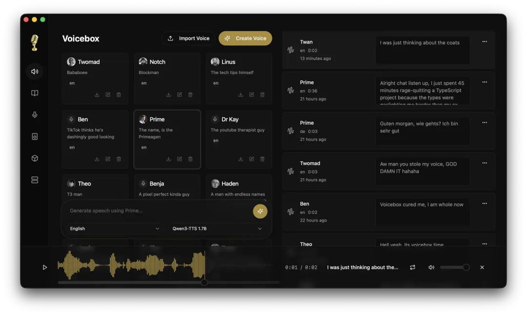 Voicebox App Screenshot