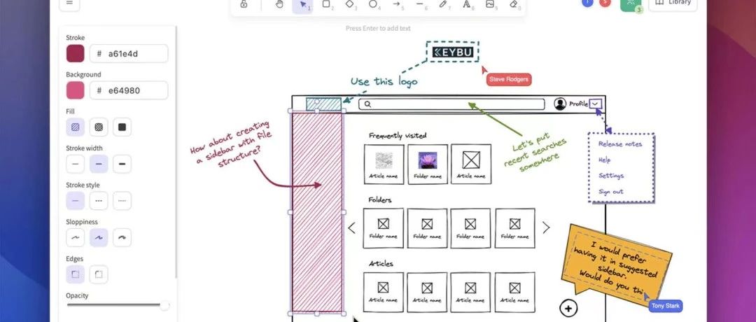一款支持手绘风格的开源图表工具—Excalidraw